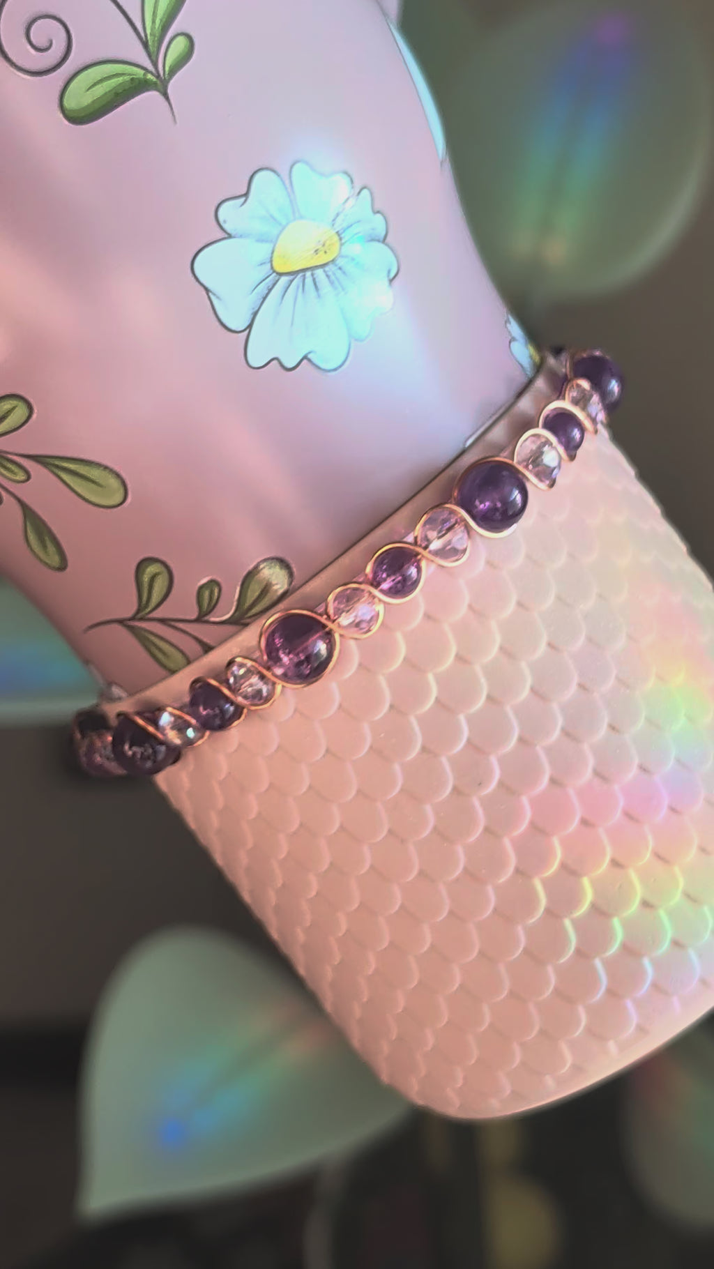 Amethyst Bottle Bracelet