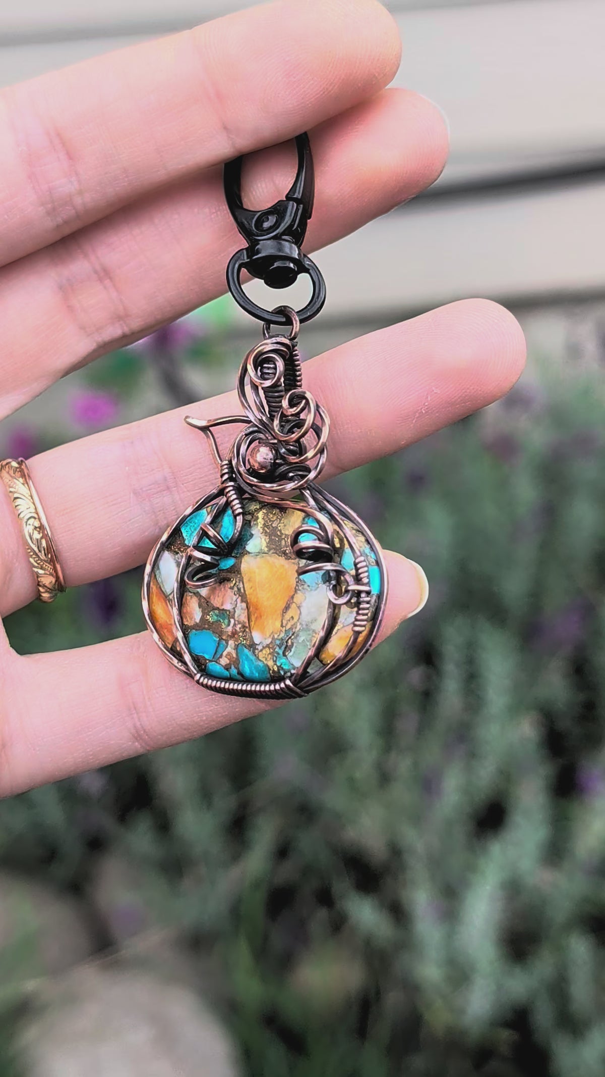 Pumpkin spiny oyster Dangle