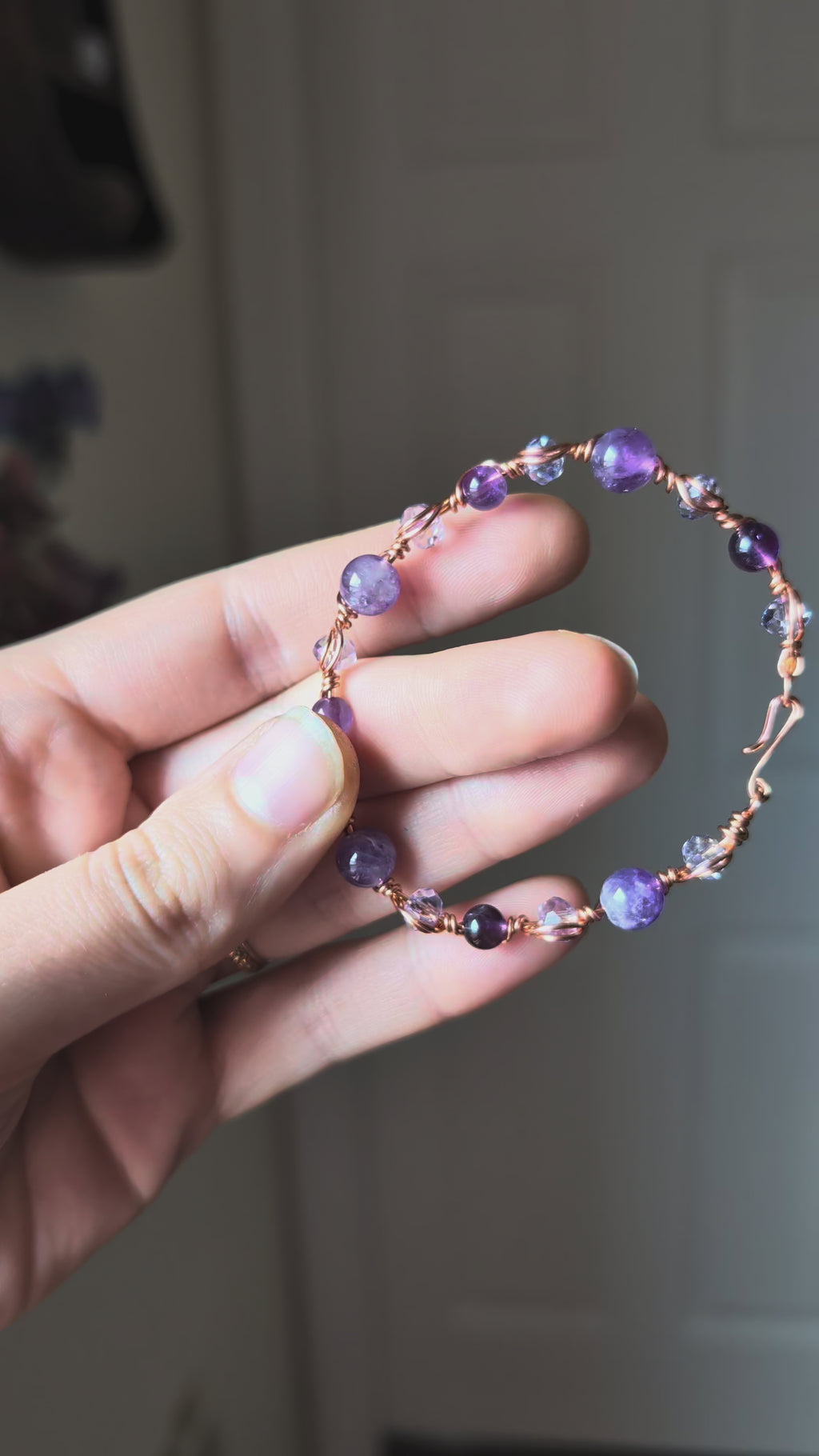 Amethyst arm bracelet