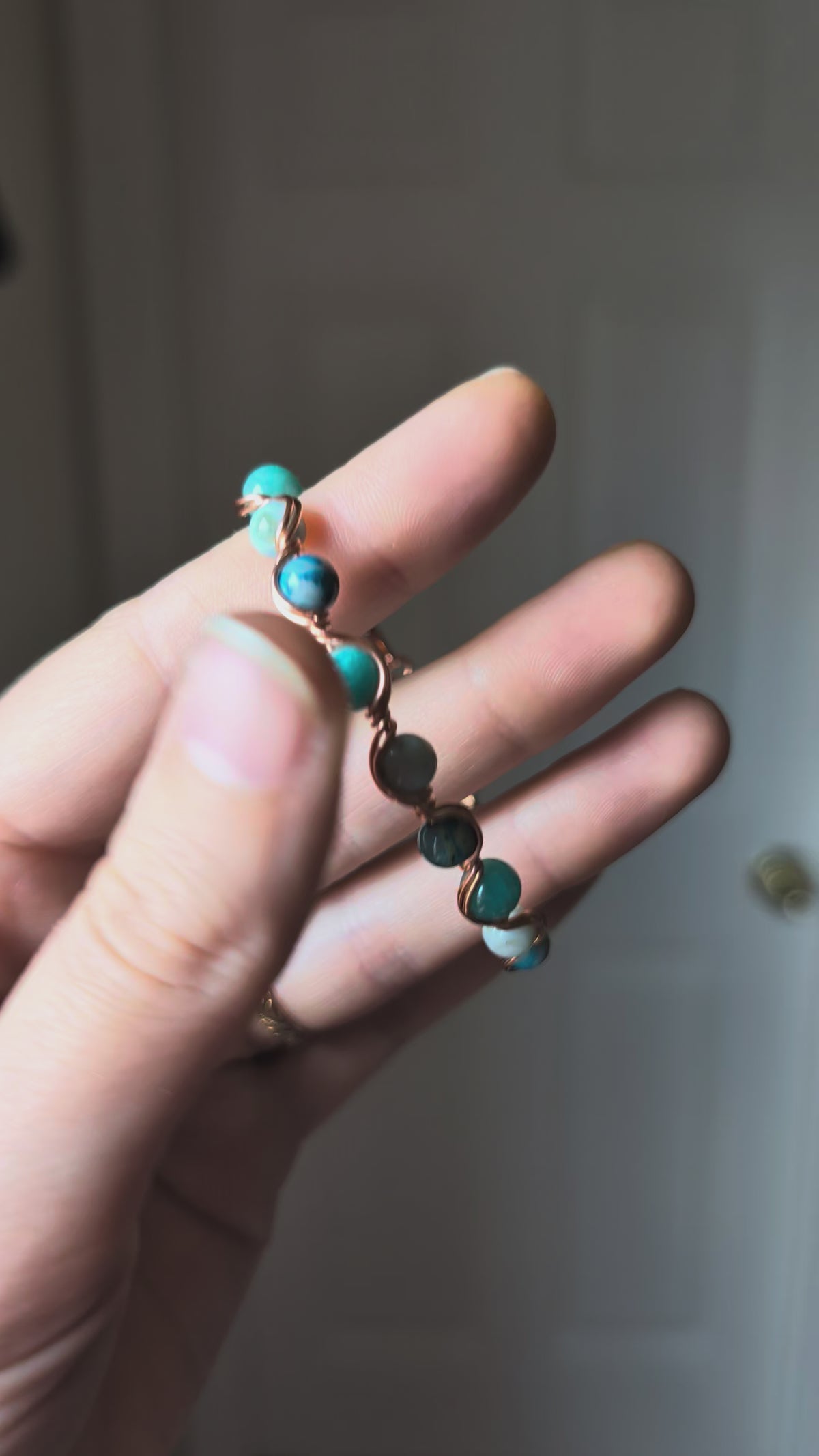 Larimar arm bracelet