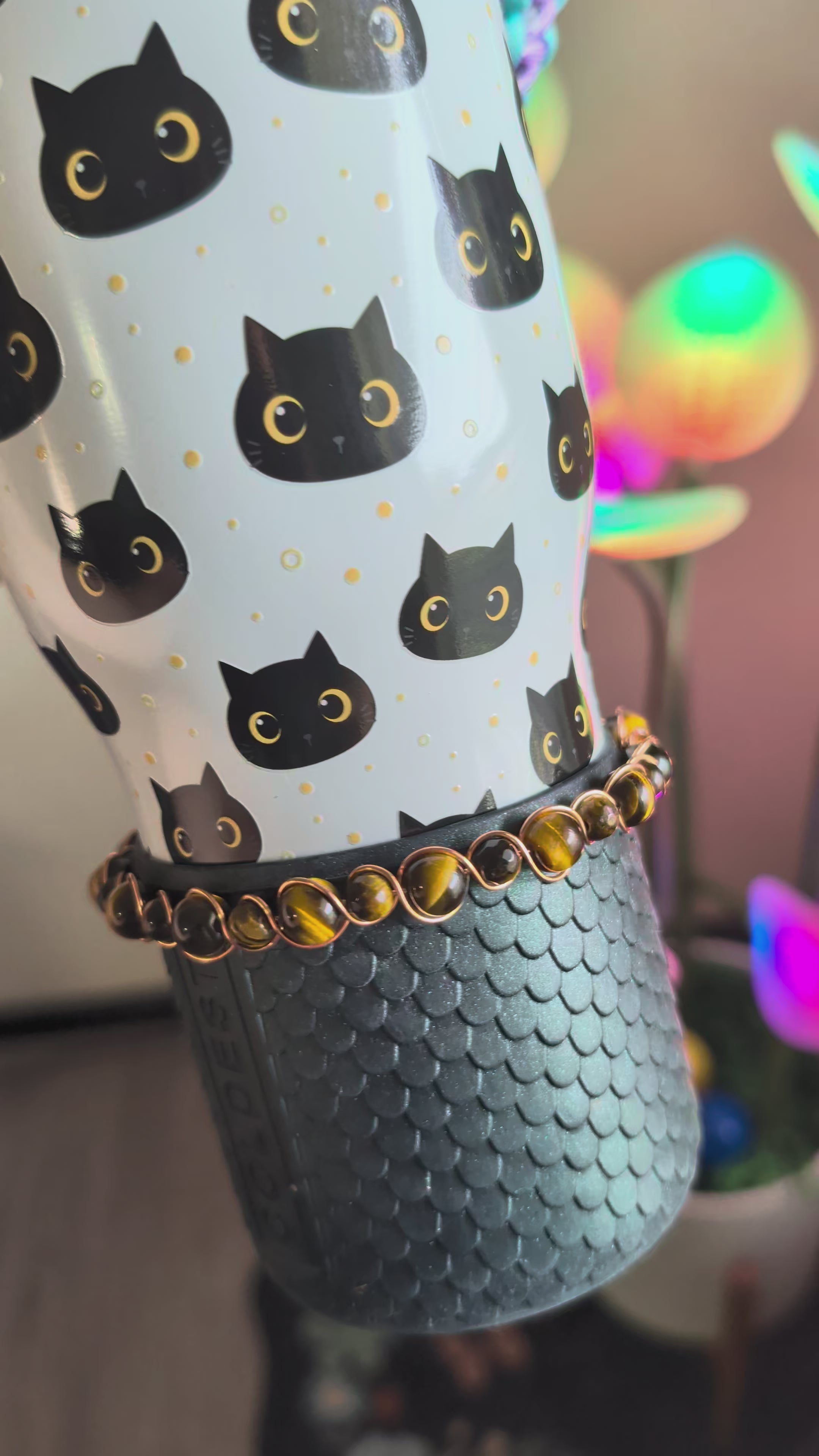 Kitty Tigers Eye Bottle Bracelet