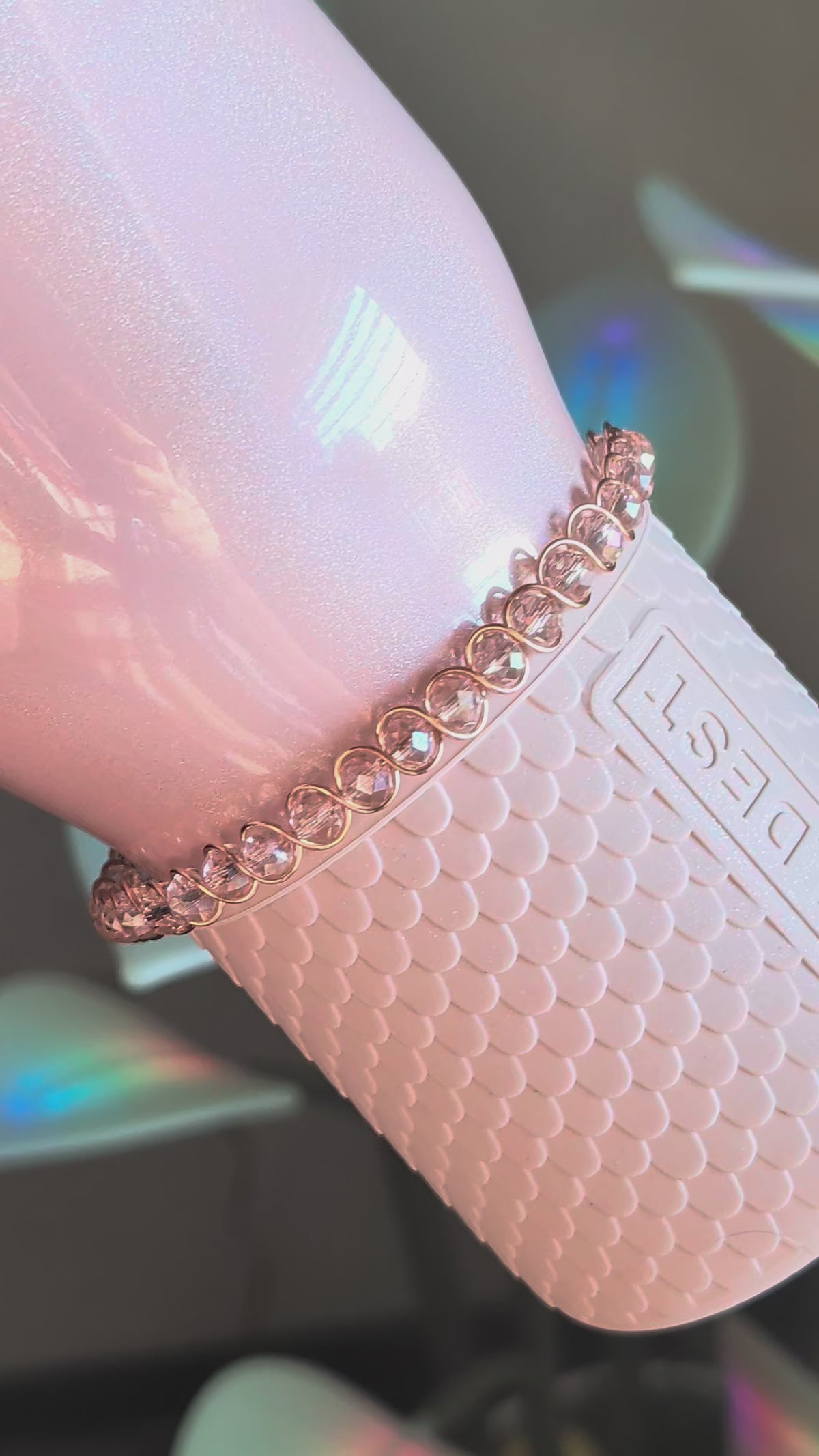 Pink Princess Ice Crystals Bottle Bracelet