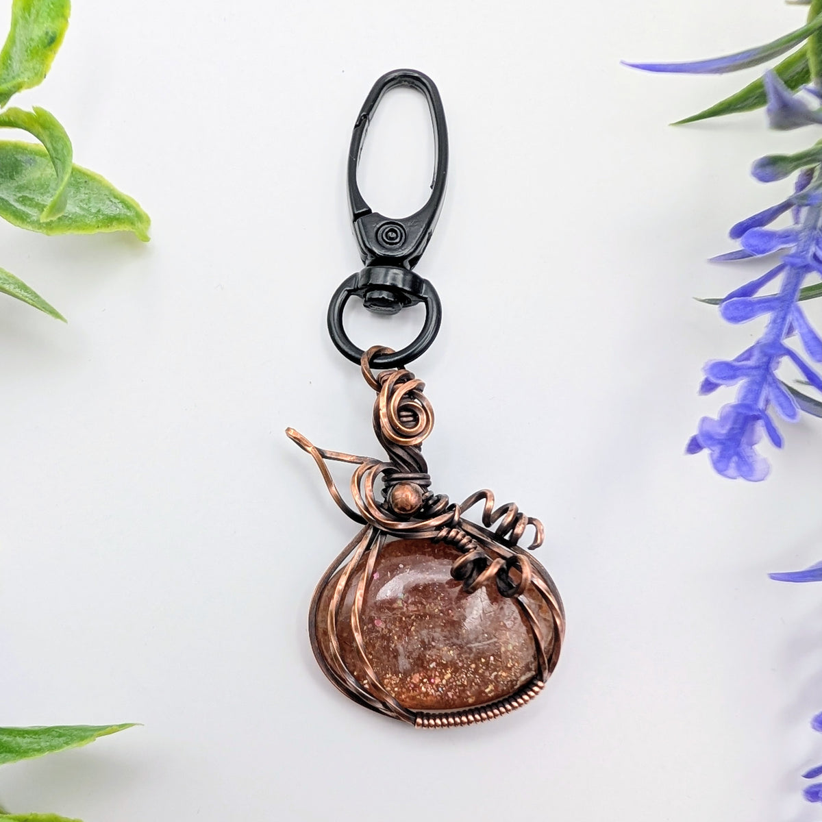 Pumpkin Sunstone Dangle