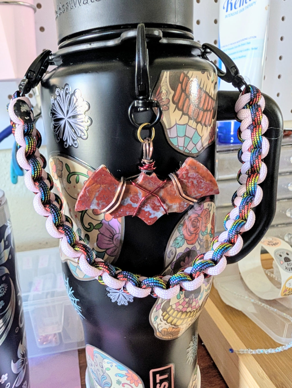 Batty Agate Dangle