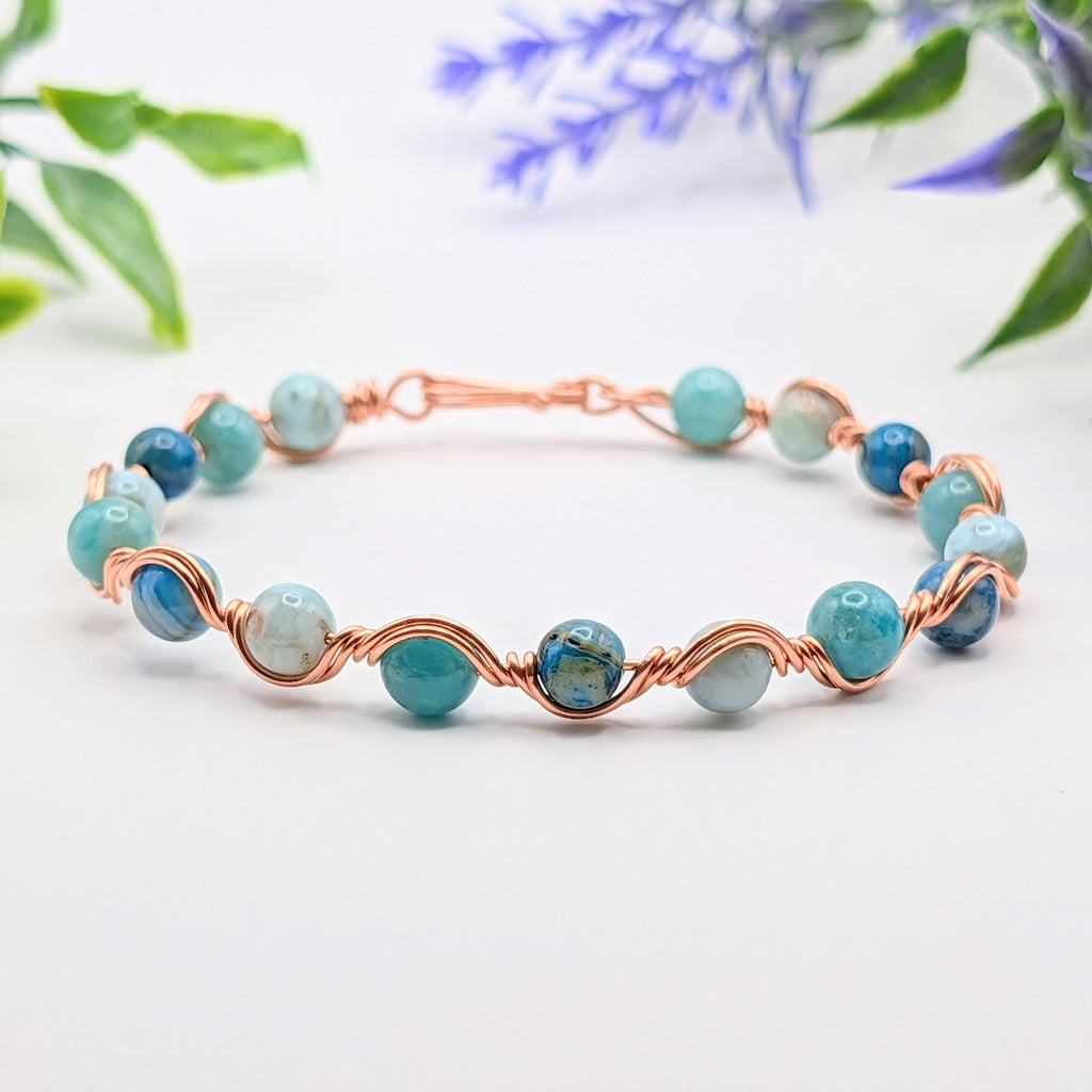 Larimar arm bracelet