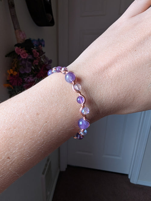 Amethyst arm bracelet
