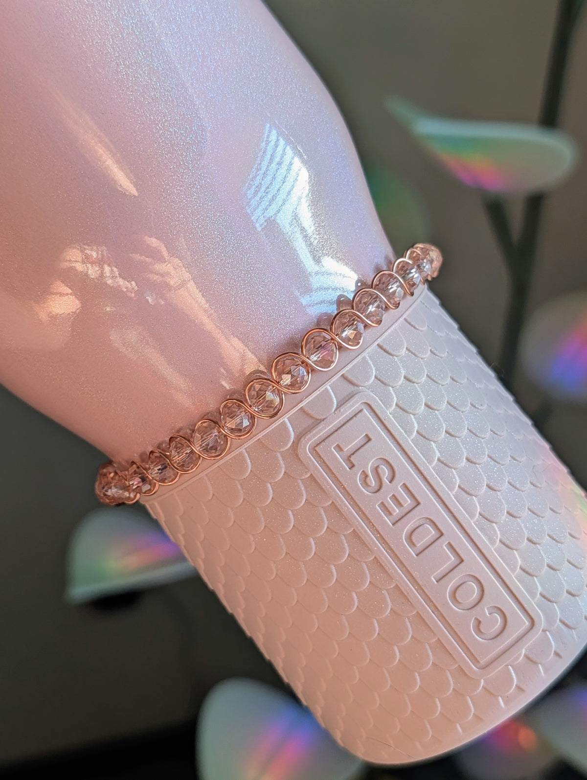 Pink Princess Ice Crystals Bottle Bracelet