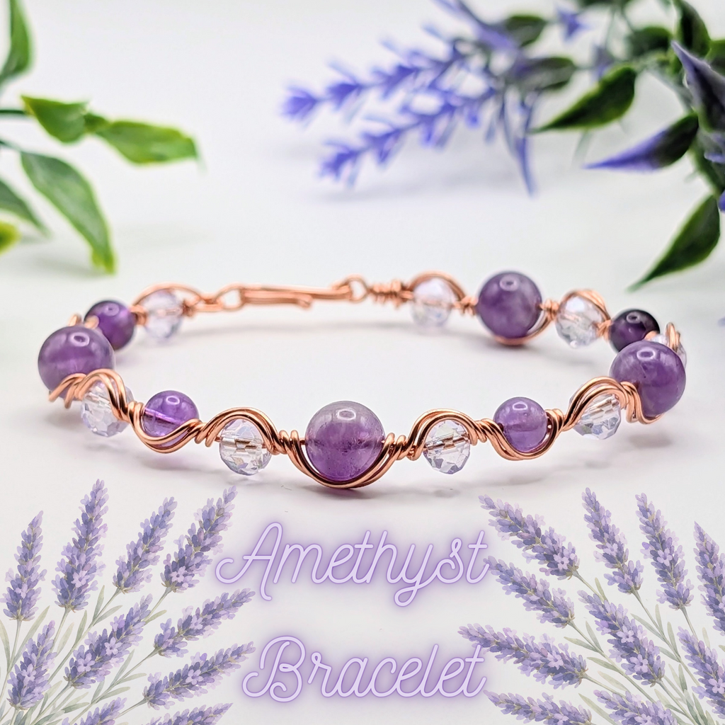Amethyst arm bracelet