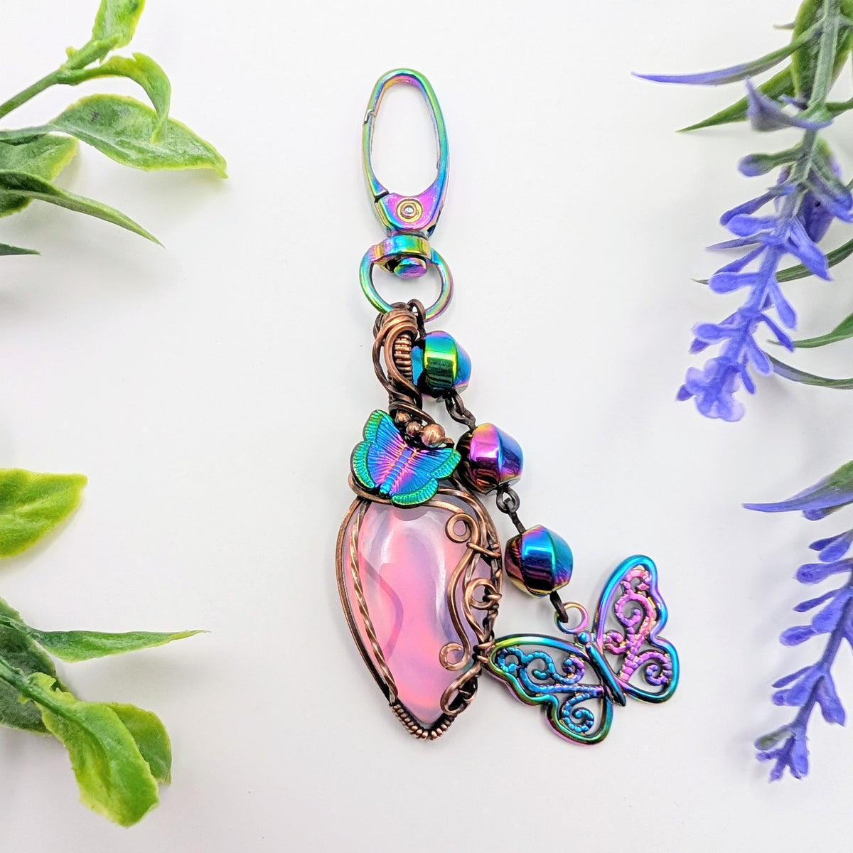 Aurora Rainbow Butterflies Dangle