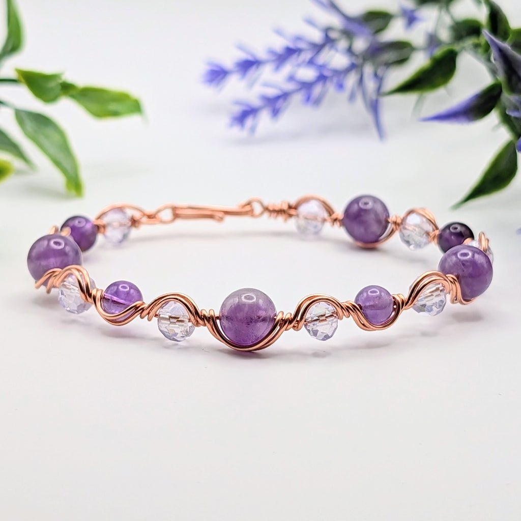 Amethyst arm bracelet