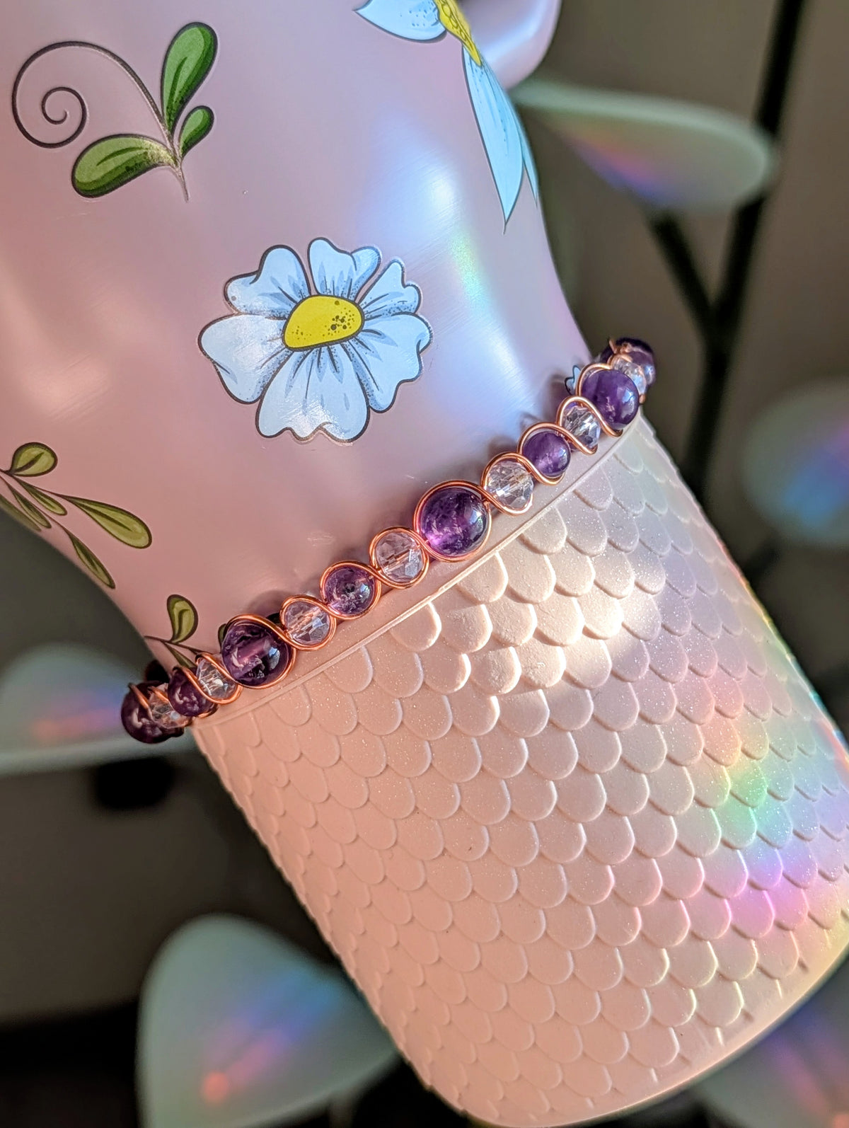 Amethyst Bottle Bracelet