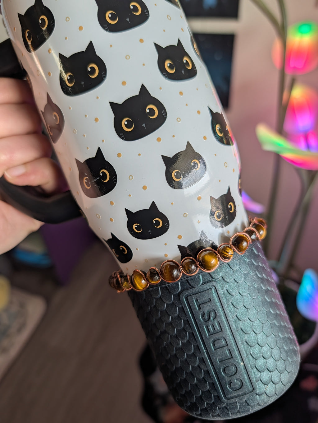 Kitty Tigers Eye Bottle Bracelet