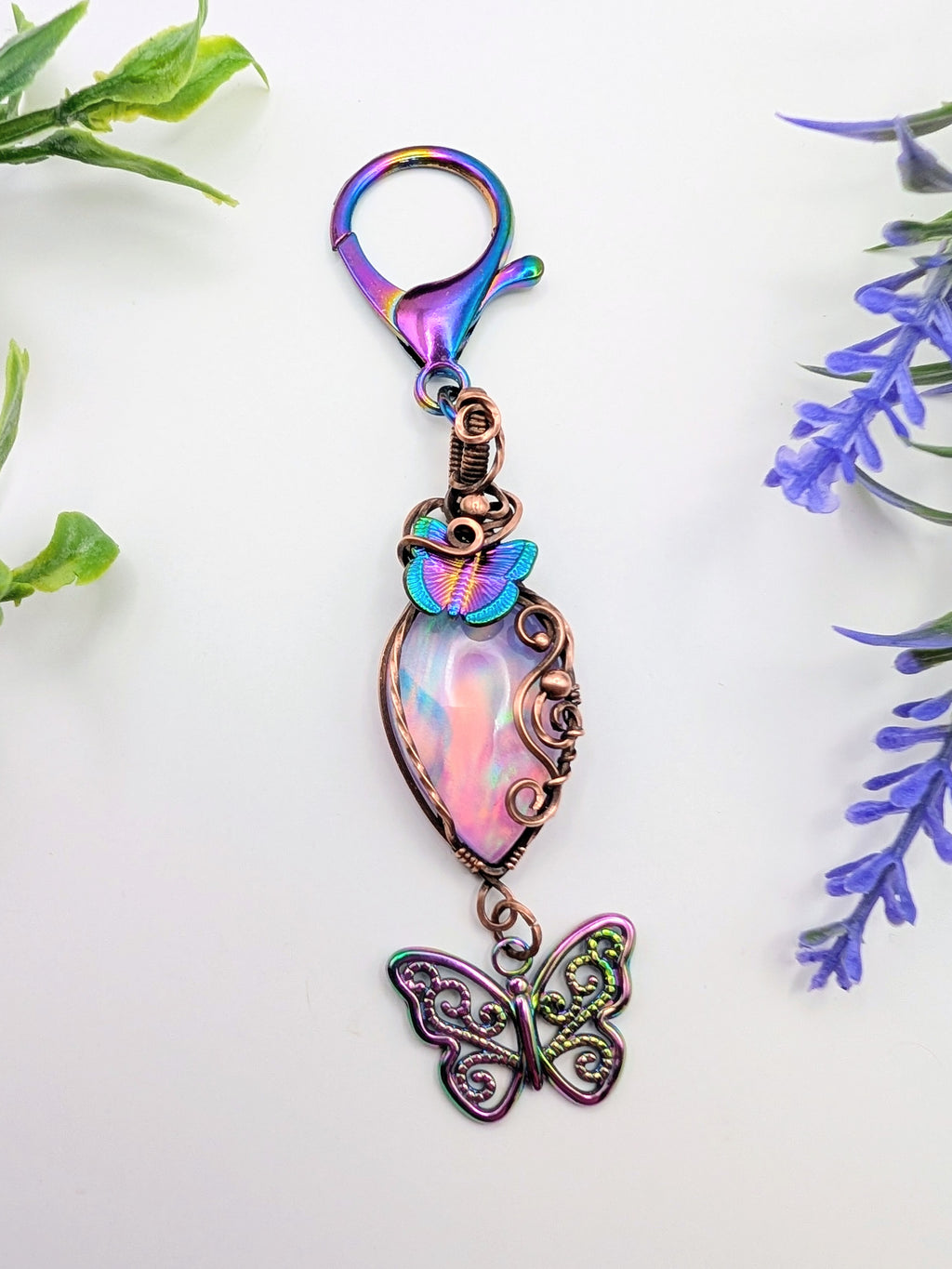 Aurora Rainbow Butterflies Dangle