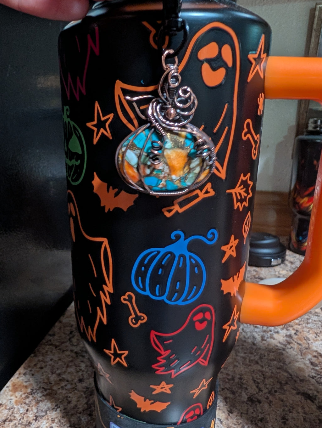 Pumpkin spiny oyster Dangle