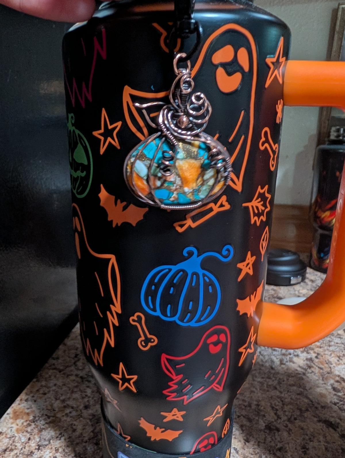 Pumpkin spiny oyster Dangle