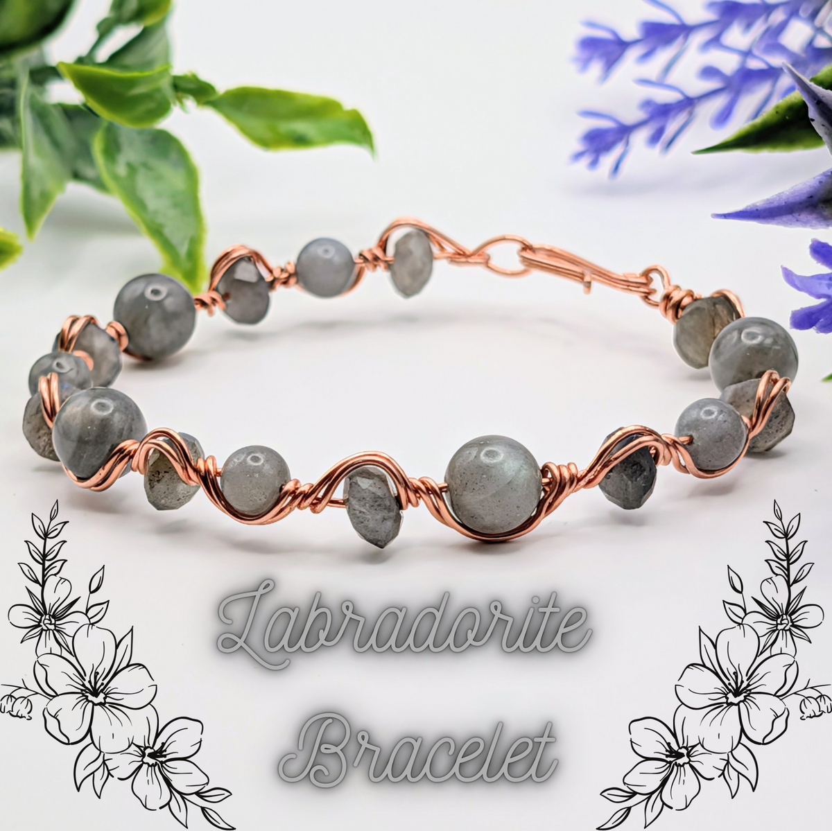 Labradorite arm bracelet