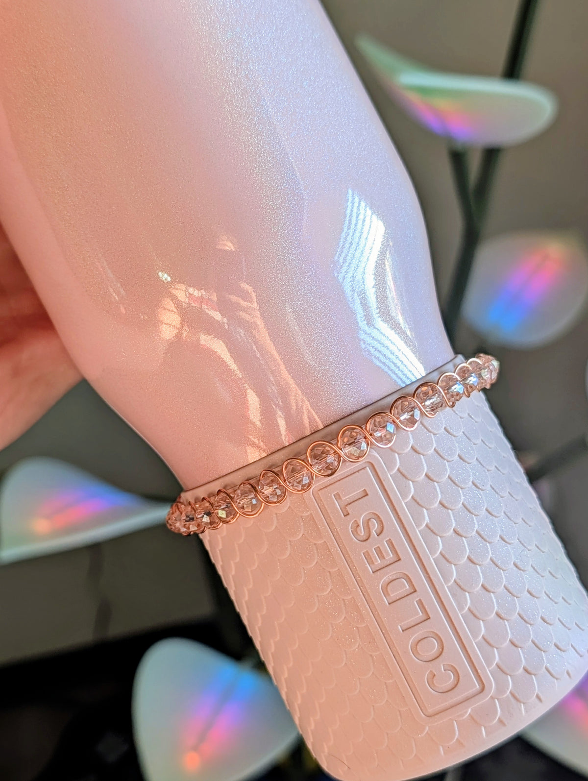 Pink Princess Ice Crystals Bottle Bracelet