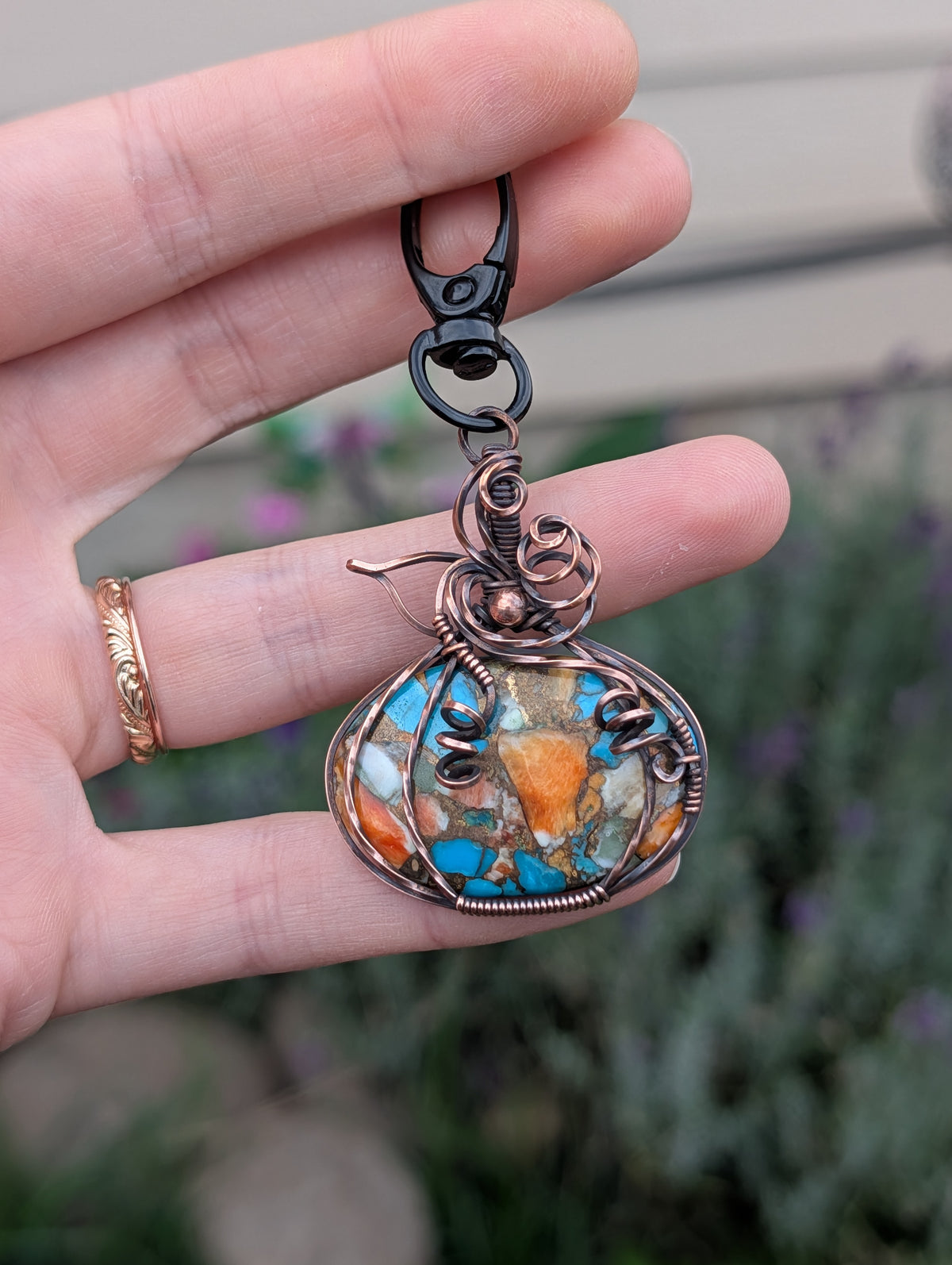 Pumpkin spiny oyster Dangle