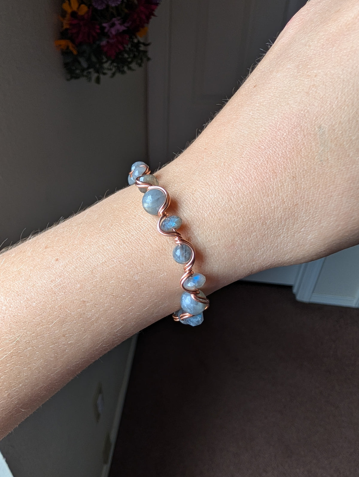 Labradorite arm bracelet