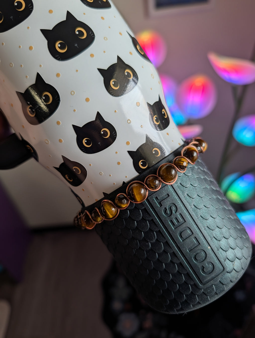 Kitty Tigers Eye Bottle Bracelet