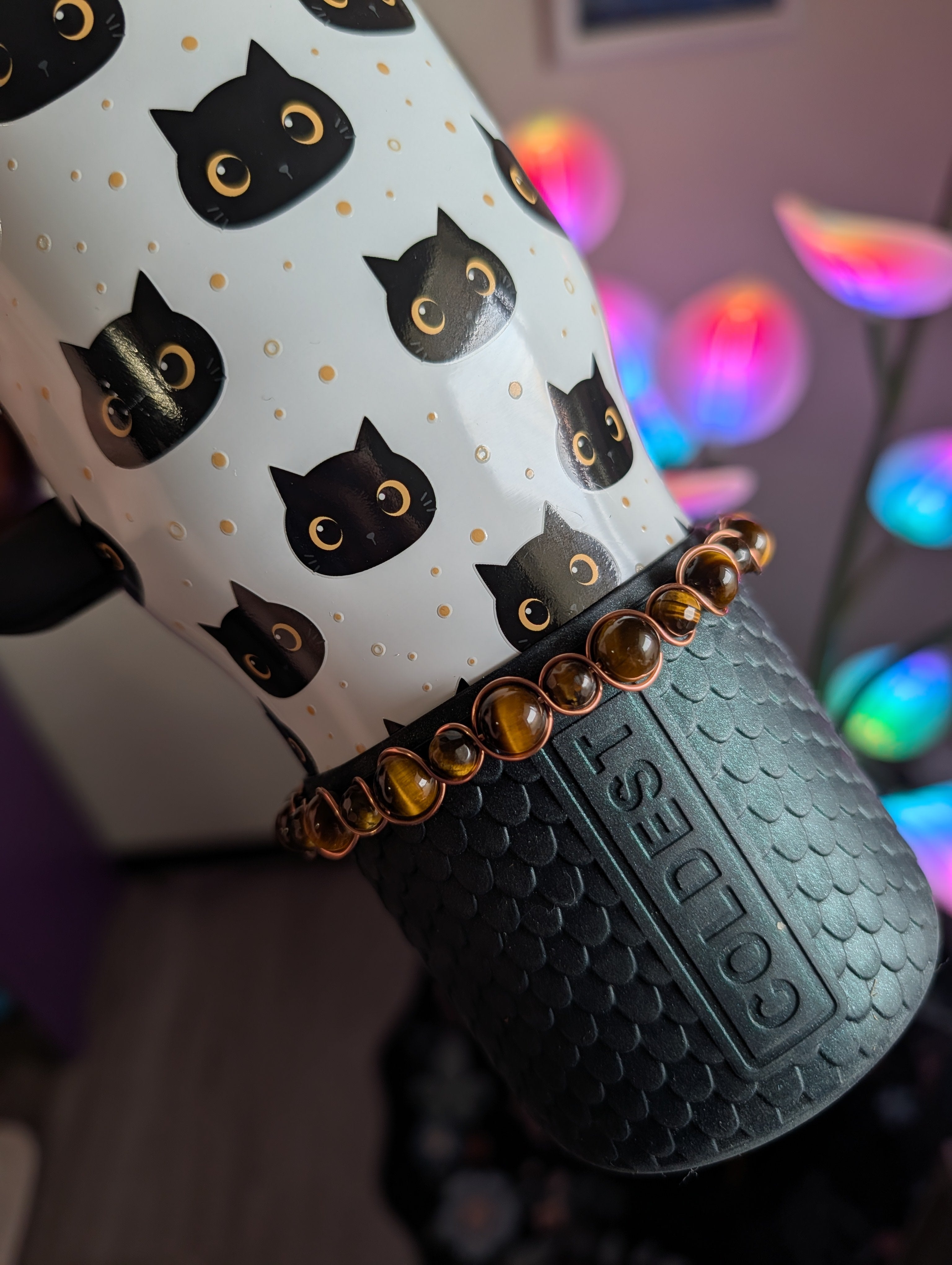 Kitty Tigers Eye Bottle Bracelet